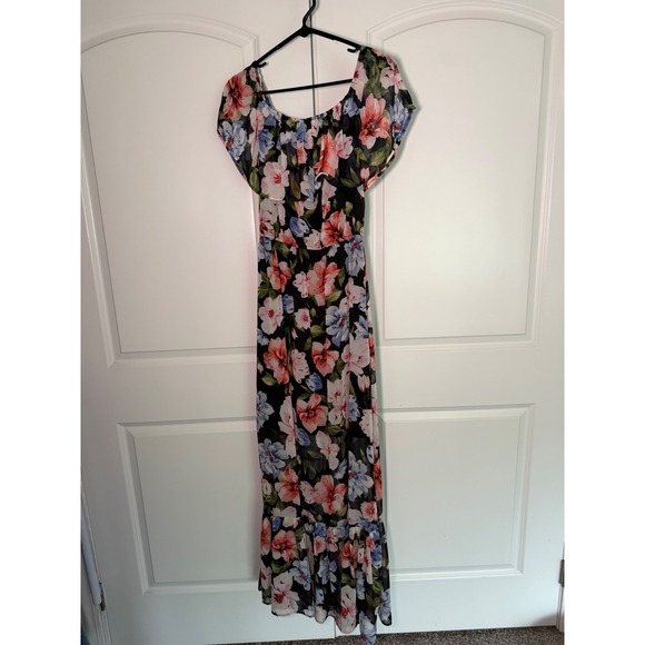 ee:some Dresses & Skirts - Ee:some boutique Floral Maxi Dress Ruffle Off Shoulder Summer Small